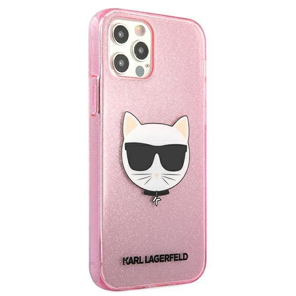 Etui KARL LAGERFELD Apple iPhone 12 Pro Max Glitter Choupette Różowy Hardcase