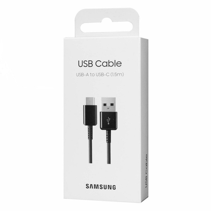 Oryginalny Kabel SAMSUNG Długi 1,5m Galaxy S21 S22 A53 A54 USB-C 1,5M  EP-DG930IBE Czarny Blister