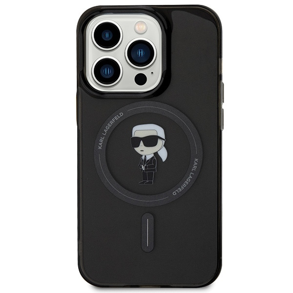 Etui Karl Lagerfeld KLHMP14XHFCKNOK iPhone 14 Pro Max 6.7" czarny/black hardcase IML Ikonik MagSafe Case