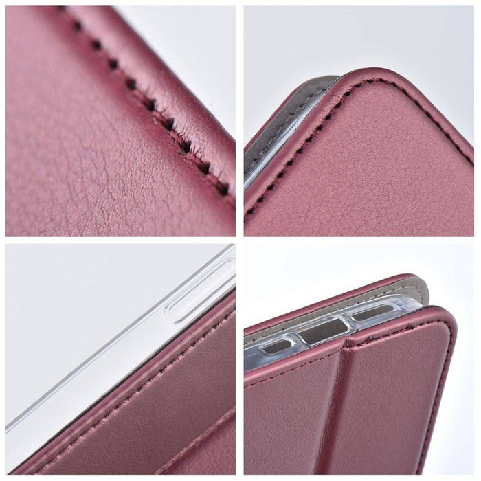 Etui Kabura Smart Magneto do XIAOMI REDMI NOTE 12S burgundowy Case