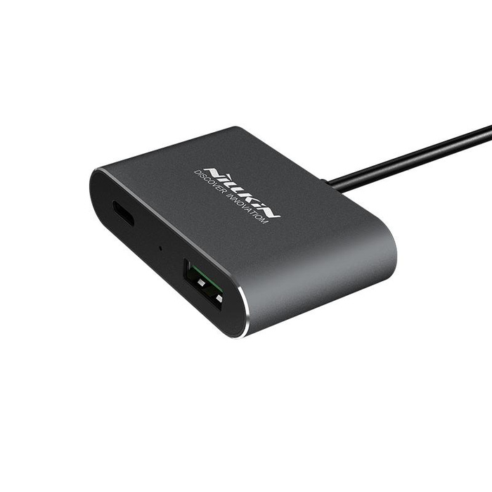 NILLKIN POWERSHARE ŁAD SAMOCHODOWA z rozdzielaczem 2xUSB + USB z USB-C