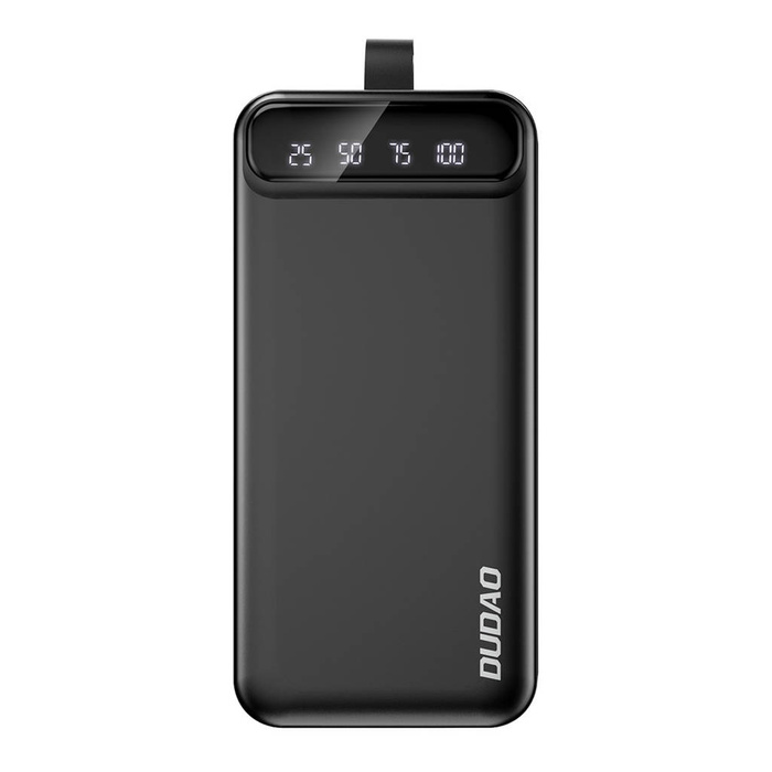 Dudao power bank 30000 mAh 3x USB z lampką LED czarny (K8s+ black)