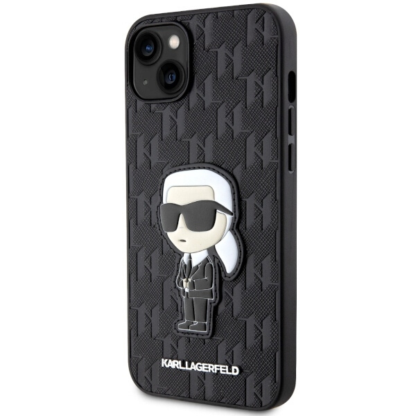 Etui Karl Lagerfeld KLHCP14MSAKHPKK iPhone 14 Plus 6.7" czarny/black Saffiano Monogram Ikonik Case