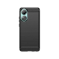 Etui silikonowe Carbon Case do Oppo A78 4G - czarne