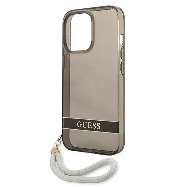 Etui GUESS Apple iPhone 13 13 Pro Translucent Stap Czarny Hardcase