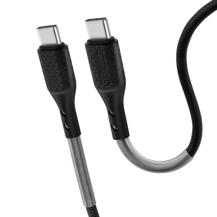 FORCELL F-ENERGY Carbon CB-02C kabel Typ C do Typ C PD QC3.0 5A 60W 1 m czarny