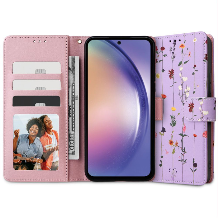 Etui Tech-protect Wallet Galaxy A14 5G Garden Violet Case