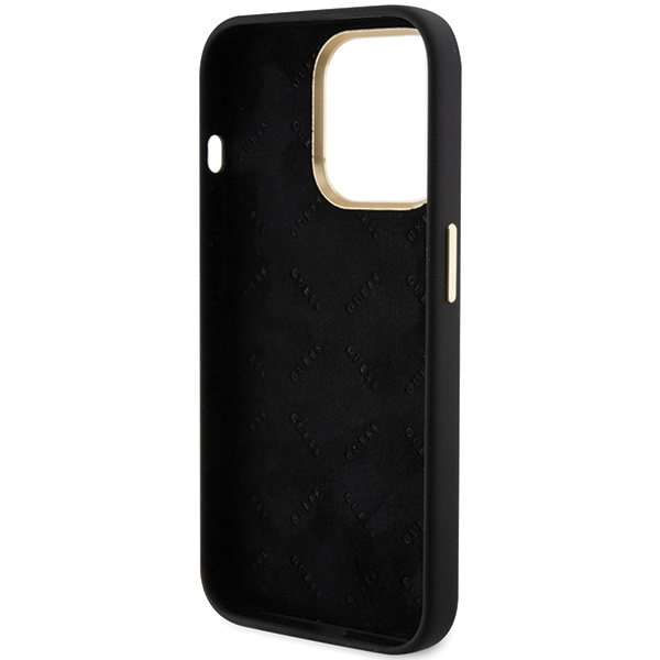 Etui Guess GUHCP15XSMBSLK iPhone 15 Pro Max 6.7" czarny/black hardcase Silicone Script Metal Logo & Frame Case