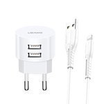 Ładowarka Sieciowa USAMS 2xUSB T20 2,1A Kabel Lightning Fast Charging  XTXLOGT1804 Biały