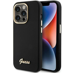 Etui Guess GUHCP15XSMBSLK iPhone 15 Pro Max 6.7" czarny/black hardcase Silicone Script Metal Logo & Frame Case