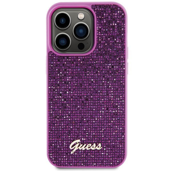 Etui Guess GUHCP15LPMSDGSF iPhone 15 Pro 6.1" fuksja/fuschia hardcase Disco Metal Script Case