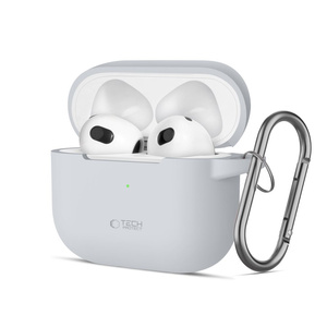 TECH-PROTECT SILICONE HOOK APPLE AIRPODS 3 CRAYON GREY