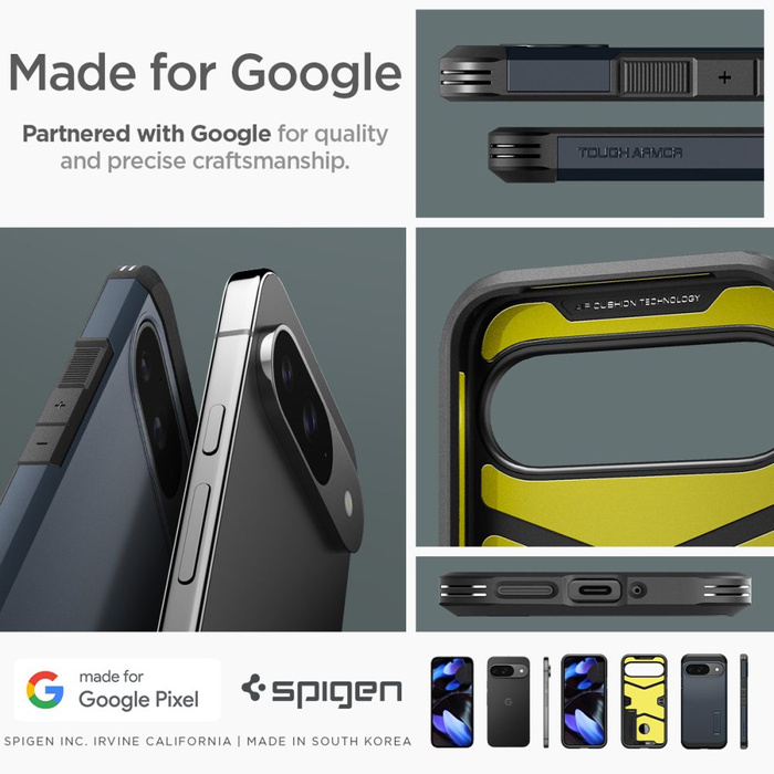 Etui SPIGEN TOUGH ARMOR GOOGLE PIXEL 9 / 9 PRO METAL SLATE