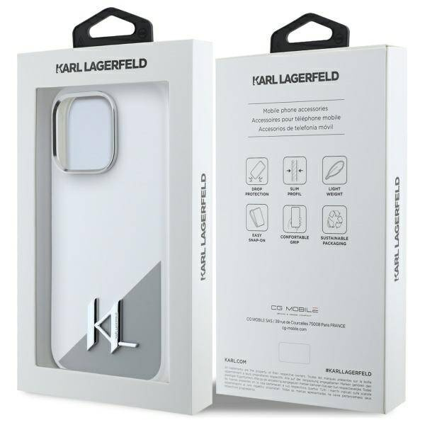 Etui Karl Lagerfeld iPhone 16 Pro Max 6,9" Silicone Initial Logo biały/white