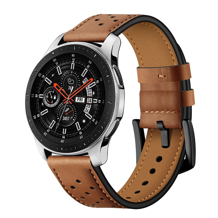 Pasek TECH-PROTECT Samsung Galaxy Watch 46mm Leather Brown Brązowy