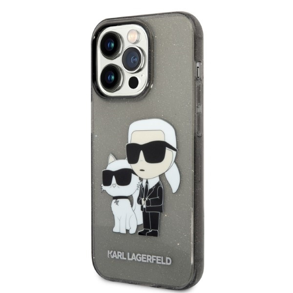 Etui KARL LAGERFELD Apple iPhone 14 Pro Max IML GLIT NFT Karl&Choupette Czarny Hardcase