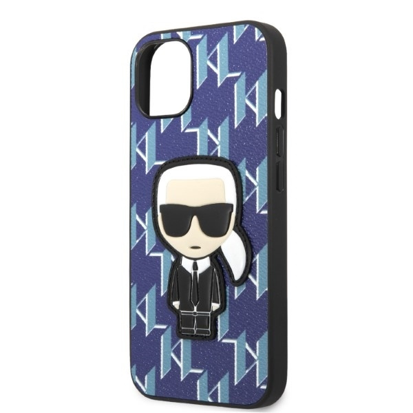 Etui Karl Lagerfeld Klhcp13mpmnikbl iPhone 13 6,1" Hardcase Niebieski/blue Monogram Ikonik Patch Case