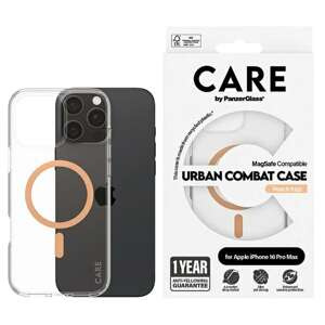 Etui CARE by PanzerGlass Flagship Case iPhone 16 Pro Max 6,9" brzoskwiniowy/peachy MagSafe 1376