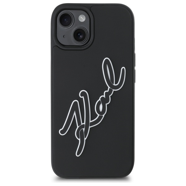 Karl Lagerfeld KLHCP15S3DRKSDLK iPhone    15 6.1" czarny/black hardcase 3D Rubber Signature