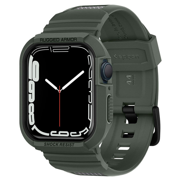 Pasek SPIGEN Rugged Armor Pro Apple Watch 9 8 7 6 5 4 SE 2022 45mm 44mm Military Green