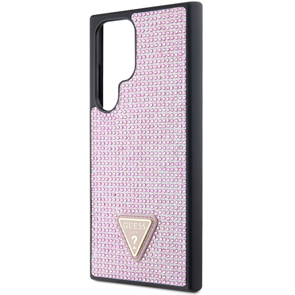 Etui Guess GUHCS24LHDGPPP S24 Ultra S928 różowy/pink hardcase Rhinestone Triangle Case