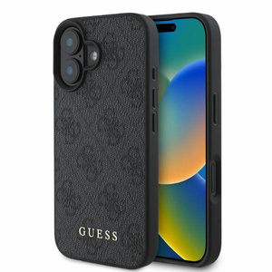 Etui Guess iPhone 16 czarny/black HC PU 4G Classic