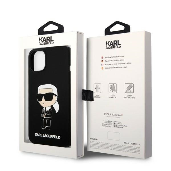 Etui Karl Lagerfeld iPhone 14 Plus 6,7" hardcase czarny/black Silicone Ikonik Magsafe