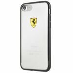 Etui FERRARI Apple iPhone 7 8 Bezbarwny Czarny Case 