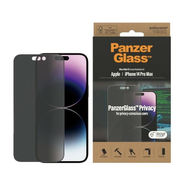 SZKŁO PanzerGlass Ultra-Wide Fit iPhone 14 Pro Max 6,7" Privacy Screen Protection Antibacterial P2774