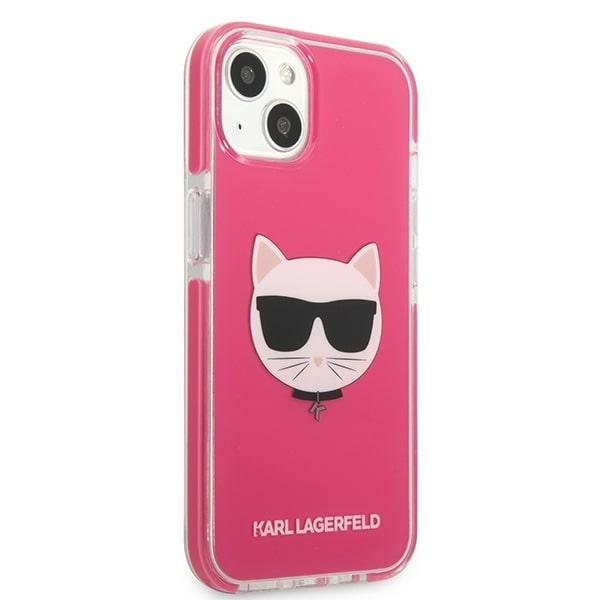 Etui KARL LAGERFELD Apple iPhone 13 Choupette Head Fuksja Różowy Hardcase