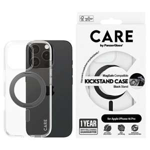 Etui CARE by PanzerGlass Feature Kickstand Case iPhone 16 Pro 6,3" czarny/black MagSafe 1322