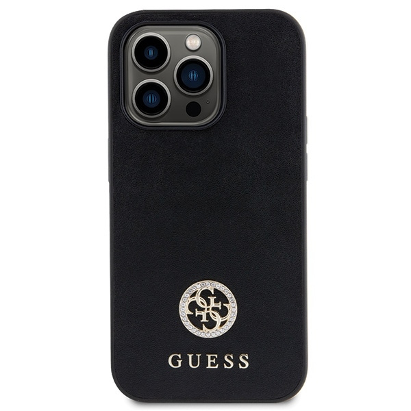 Etui Guess GUHCP13LPS4DGPK iPhone 13 Pro 6.1" czarny/black hardcase Strass Metal Logo Case