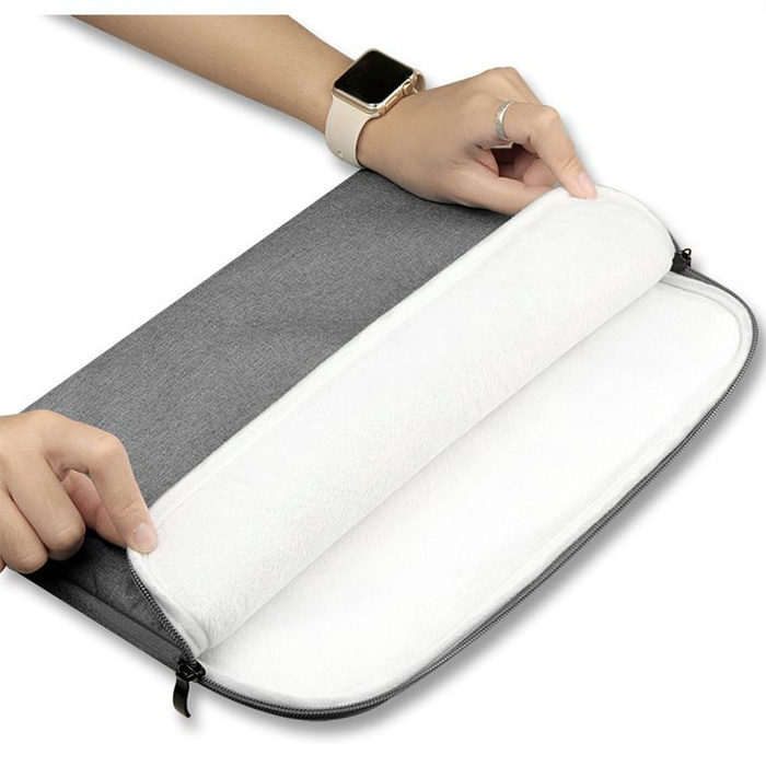 Etui TECH-PROTECT Laptop 13-14 Sleeve Light Grey Szare Case