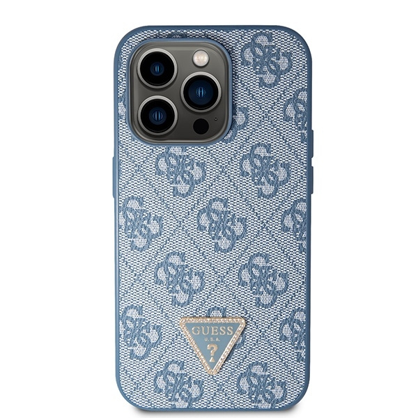 Etui Guess GUHCP14XP4TDSCPB iPhone 14 Pro Max 6.7" niebieski/blue hardcase Crossbody 4G Metal Logo