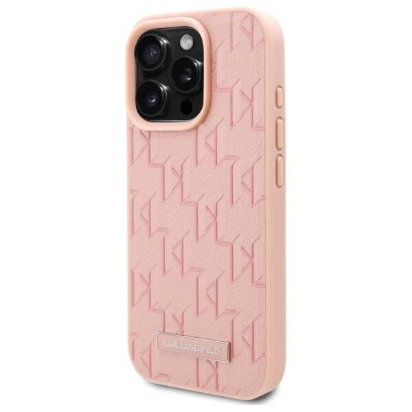 Etui Karl Lagerfeld iPhone 16 Pro 6.3" różowy/pink hardcase Hot Stamp Magsafe