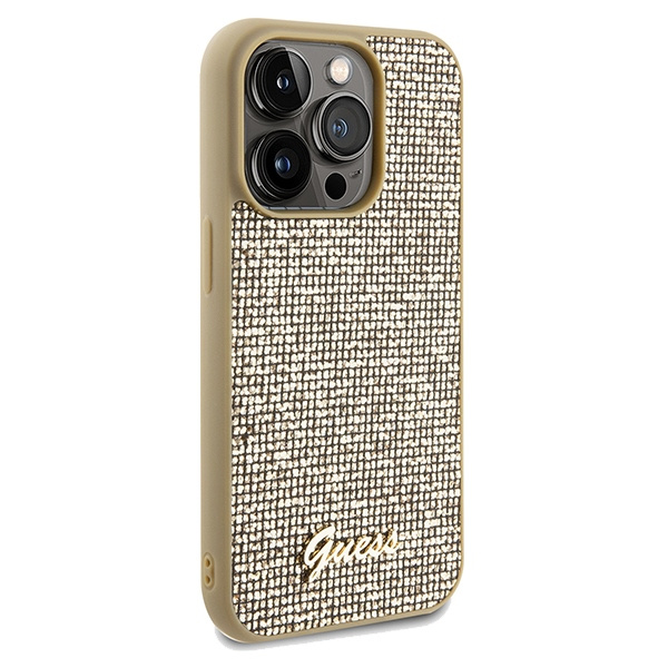 Etui Guess GUHCP14LPMSDGSD iPhone 14 Pro 6.1" złoty/gold hardcase Disco Metal Script Case