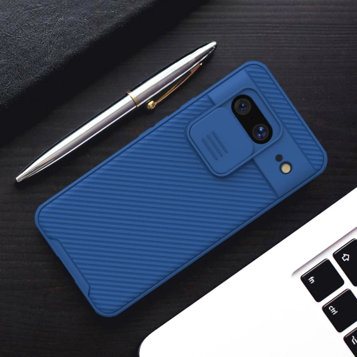 Etui z osłoną na aparat Nillkin CamShield Pro Case do Google Pixel 8 - niebieskie