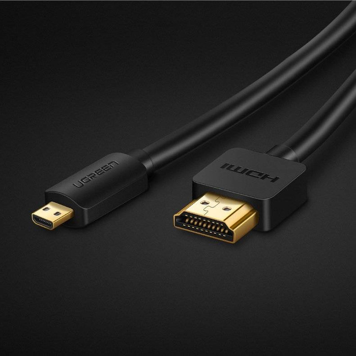 Ugreen kabel przewód HDMI - micro HDMI 19 pin 2.0v 4K 60Hz 30AWG 1,5m czarny (30102)