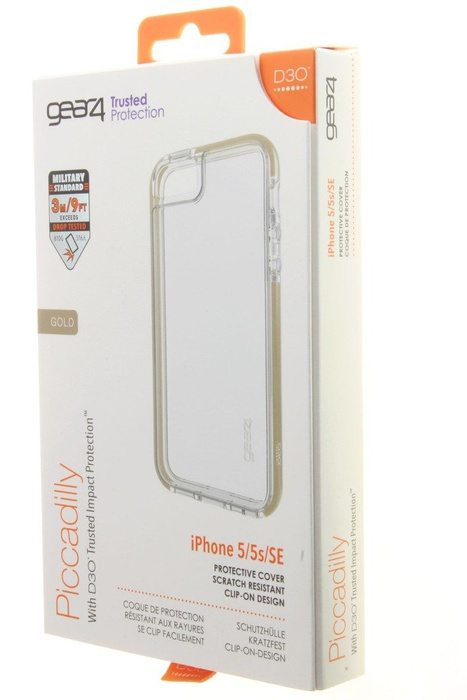 Pokrowiec Etui Apple iPhone 5 5S SE GEAR4 Piccadilly Złote D3o