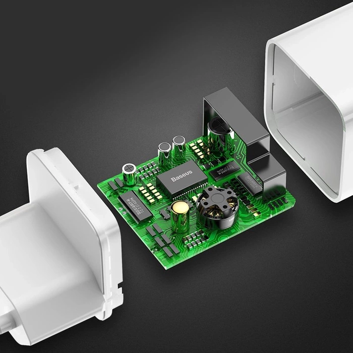 Baseus Charging Quick Charger ładowarka sieciowa zasilacz EU adapter USB Quick Charge 3.0 QC 3.0 24W biały (CCALL-BX02)