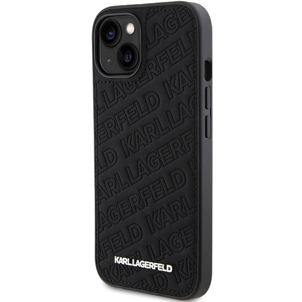 Etui Karl Lagerfeld KLHCP15MPQKPMK iPhone 15 Plus 6.7" czarny/black hardcase Quilted K Pattern Case