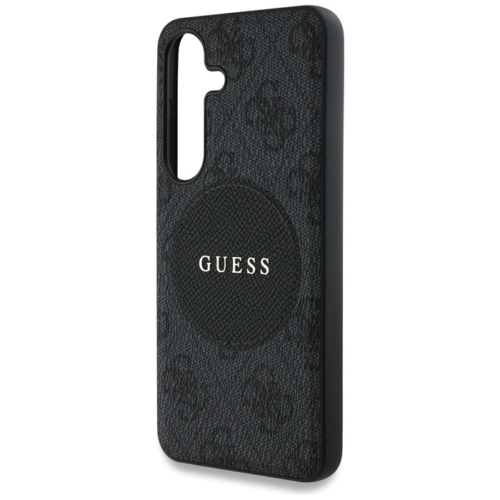 Etui Guess 4G Round Patch Classic Logo    MagSafe do Samsung Galaxy S25 czarny