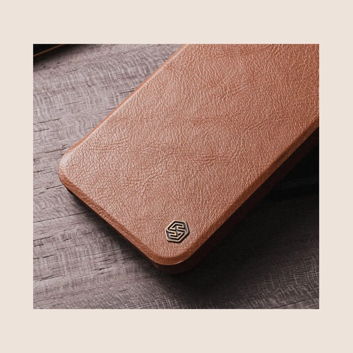 Nillkin Qin Leather Pro Case etui do Samsung Galaxy S22+ (S22 Plus) osłona na aparat kabura pokrowiec obudowa z klapką czarny