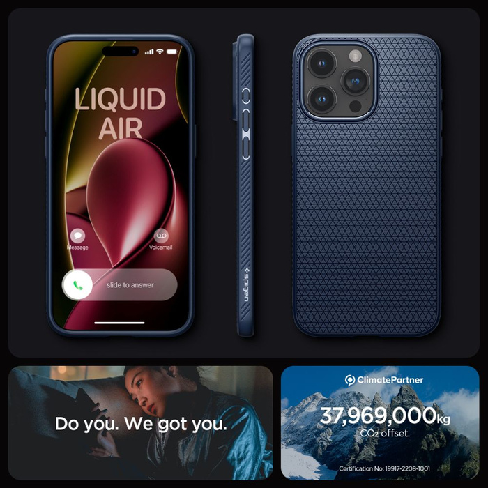 Etui Spigen Liquid Air iPhone 15 Pro Navy Blue Case