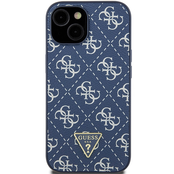 Etui Guess GUHCP15SPG4GPB iPhone 15 / 14 / 13 6.1" niebieski/blue hardcase 4G Triangle Metal Logo Case