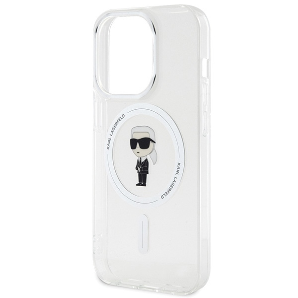 Etui Karl Lagerfeld KLHMP15LHFCKNOT iPhone 15 Pro 6.1" transparent hardcase IML Ikonik MagSafe Case