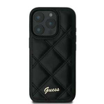 Etui Guess iPhone 16 Plus 6.7" czarny/black hardcase Quilted Metal Logo