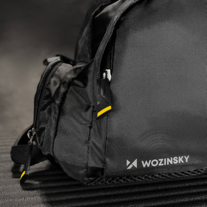 Wozinsky torba sportowa podróżna plecak bagaż podręczny torba 40x20x25 cm do samolotu czarny (WSB-B01)