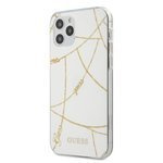 Etui GUESS Apple iPhone 12 Pro Max 6,7 Gold Chain Collection GUHCP12LPCUCHWH Biały Hardcase