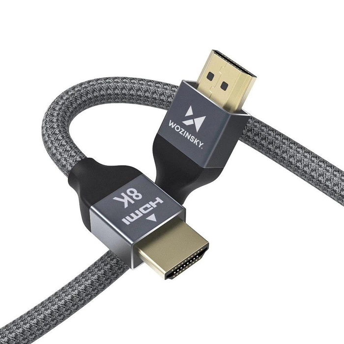 [PO ZWROCIE] Wozinsky kabel HDMI 2.1 8K 60 Hz 48 Gbps / 4K 120 Hz / 2K 144 Hz 5 m srebrny (WHDMI-50)